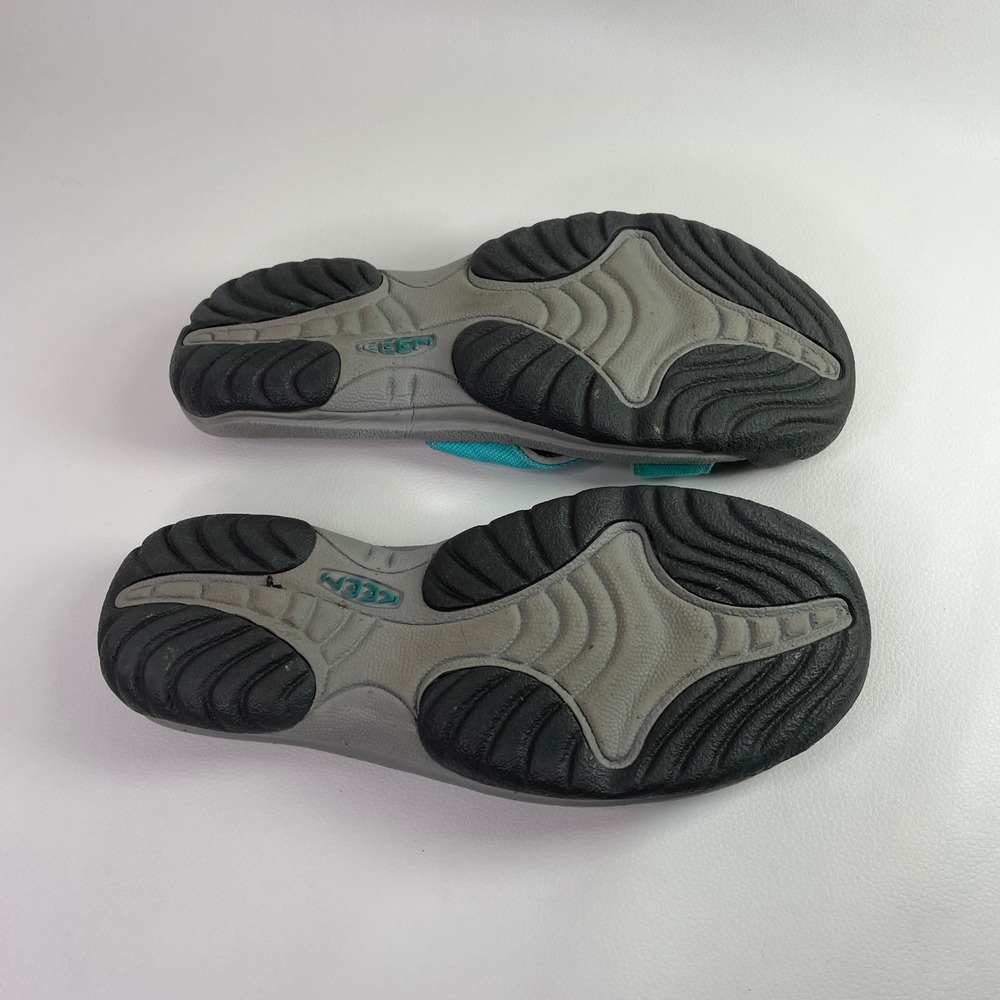 Keen Bali Teal Blue Grey Slide Sandals Womens 9.5 Lichen Water Toe Guard 1010987 - Picture 7 of 8